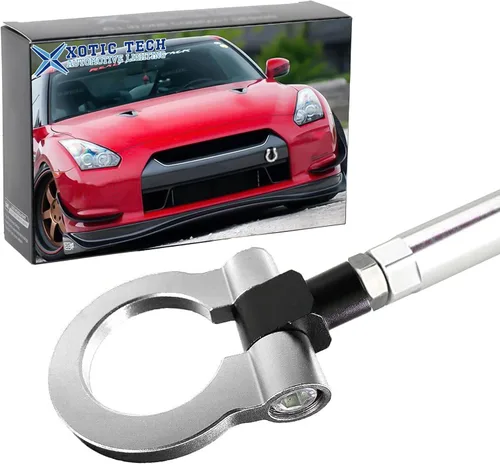 Miniatura 13 de JDM - Gancho de remolque para parachoques delantero y trasero de aluminio para Nissan 370Z GTR Juke Infiniti G37 QX70 FX35 Rojo