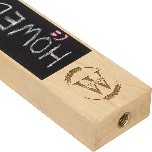 Miniatura 4 de Grifo de barra de arce personalizado de 8 pulgadas, grabado con láser, mango de cerveza personalizado con pizarra de tiza, grifo de barril mango