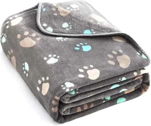 Allisandro Manta de forro polar de franela supersuave y de alta calidad, con bonito diseño de impresión, lavable y esponjosa para cachorros, gatos,