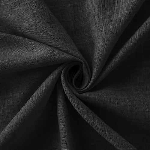 Miniatura 6 de Mrs.Naturall - Cortinas transparentes con bolsillo para barra de 36x63 pulgadas de lino mezclado negro
