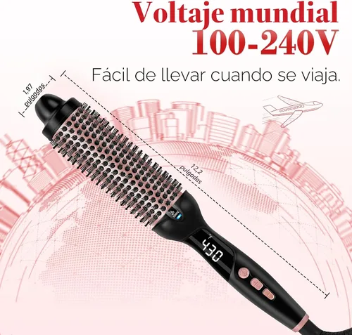 Miniatura 7 de Ufree Rizador pequeño de 3/8 pulgadas, 9 ajustes de temperatura para cabello largo y corto, rizador de cerámica de barril pequeño con pantalla LCD