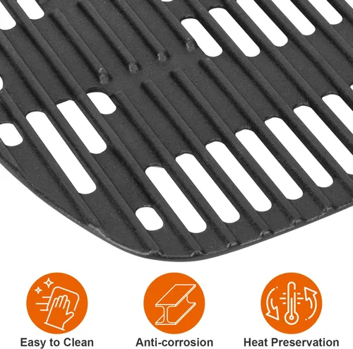 Miniatura 3 de DELSbbq Rejillas de cocción de hierro fundido para Weber Traveler 9010001 9020001 9030001 9013001 parrillas, piezas de repuesto para parrilla Weber