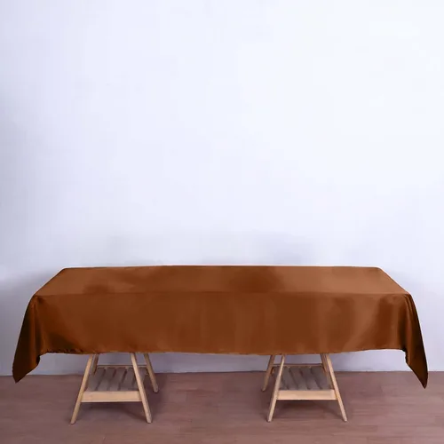 Miniatura 18 de Efavormart - Mantel rectangular de satén, 90 x 132 pulgadas, suave, oblongo, lavable, mantel decorativo de tela sedosa para bodas, fiestas, Plata