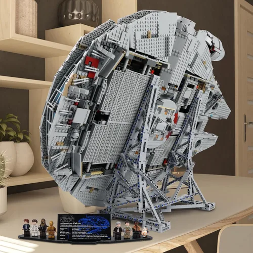 Miniatura 7 de Kyglaring Soporte de exhibición vertical para Lego Ultimate Millennium Falcon 75192, juego de modelos de bloques de construcción, kit