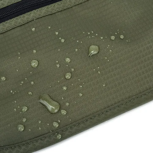 Miniatura 84 de DAITET Cinturón de dinero, soporte para pasaporte, cartera de viaje oculta segura con bloqueo RFID, riñonera encubierta (negro), Negro, Rfid