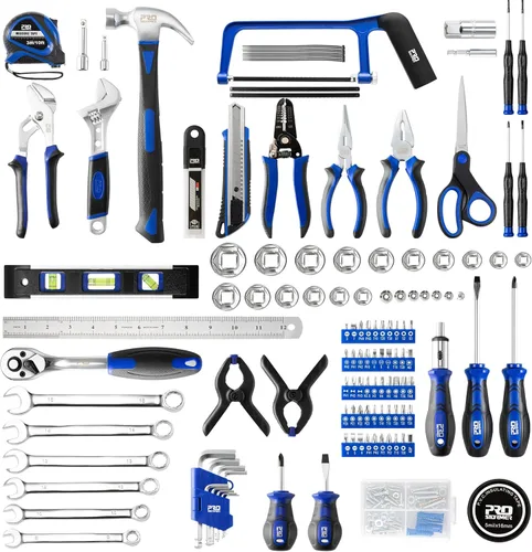 Miniatura 2 de Prostormer Kit de herramientas de 259 piezas, juego de herramientas manuales para el hogar general con caja de herramientas de almacenamiento de Azul