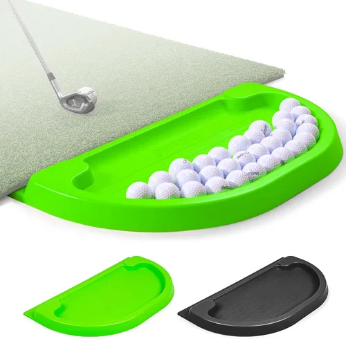 Miniatura 7 de GoSports All-Weather Golf Ball Trays with 70 Ball Capacity - Black or Green - Compatible with All Hitting Mats