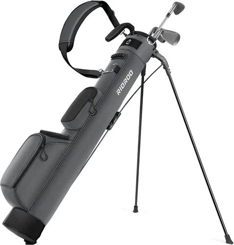 Miniatura 8 de Bolsa de Golf con Soporte, Bolsa de Golf Ligera Par 3 que Sostiene Hasta 7 Palos con Divisores Bidireccionales, Bolsillo Refrigerador, Correa