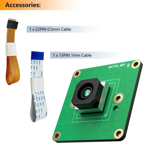 Miniatura 8 de Módulo de cámara de enfoque automático de 12MP para Raspberry Pi, sensor IMX708, FOV de 75°, HDR, compatible con Pi 5,4,3, Zero, CM4