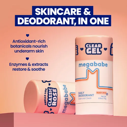 Miniatura 5 de Megababe Desodorante diario Rosy Pits Esencial para el verano y el clima caluroso Sin aluminio, transparente y limpio 2.6 onzas (paquete de 1)