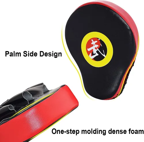 Miniatura 3 de TLBTEK 2 guantes curvos de boxeo, almohadillas de boxeo, almohadillas de entrenamiento para kickboxing, Muay Thai, artes marciales y artes marciales