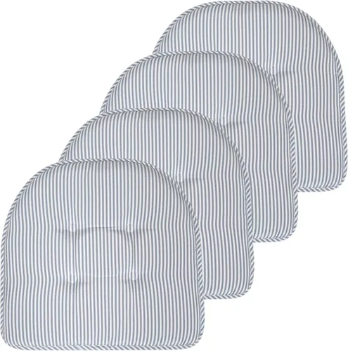 Miniatura 113 de Sweet Home Collection - Cojín de espuma viscoelástica para silla con capitoné, antideslizante, parte trasera de goma, en forma de U, 17 x 16 Piel