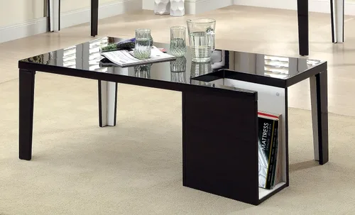 Miniatura 2 de Furniture of America Leblanc - Mesa de centro, color negro y blanco