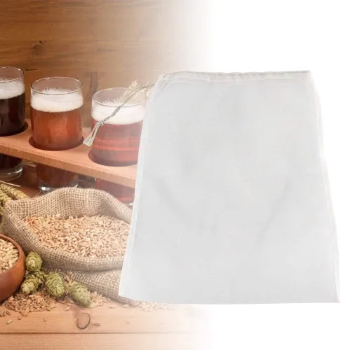 Miniatura 4 de Bolsa de filtro, bolsas de cerveza reutilizables, bolsa de malla 100 para cerveza de frutas, vino, sidra, bolsa de filtro de manzana y uva