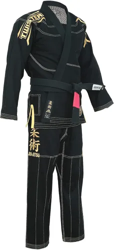 Miniatura 5 de Twister Black Mamba Brazilian Jiu Jitsu Gi Uniforme BJJ Preencogido Con cinturón BJJ GRATIS y bolsa Gi GRATIS