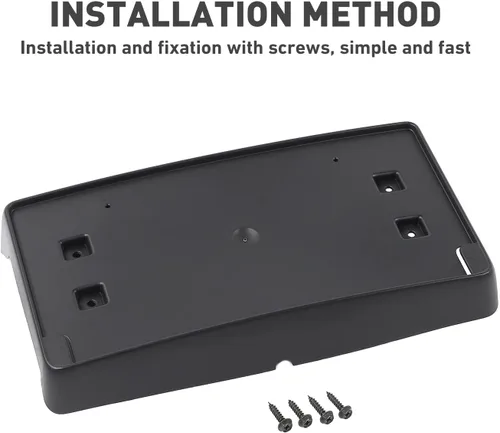 Miniatura 6 de Soporte de matrícula frontal Portamatrícula compatible con Jeep Wrangler JL JLU JT 2018-2024