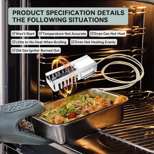 Miniatura 3 de Encendedores planos 5303935066 Encendedor de horno de gas, encendedores de gas universales para Frigidaire Kenmore Gibson Tappan WB2X9998