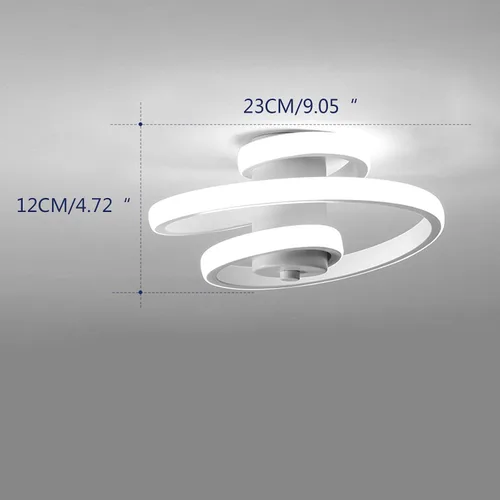 Miniatura 3 de Xuthusman Lámpara de techo moderna LED de acrílico para sala de estar, dormitorio, lámpara de montaje empotrado, elegante accesorio de pasillo de 19