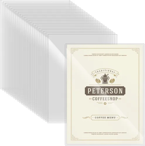 Miniatura 9 de 6 protectores rígidos de impresión de 8.5 x 11 pulgadas, protectores rígidos transparentes para páginas de papel de plástico, protectores de páginas