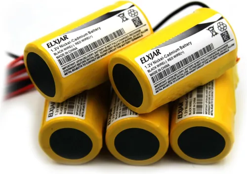 Paquete de 5 baterías de repuesto de Ni-CD de 1.2 V 2000 mAh para Lithonia ELB0320 ELB1P201N2 ELB1P2901N ELB1210N Señal de salida Luz de emergencia