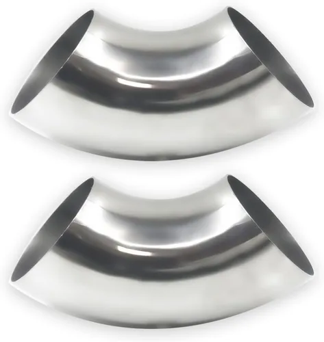 Miniatura 7 de Tubo de codo de escape OD de 2 pulgadas y 90 grados (codo doblado de mandril) SS304 de acero inoxidable apto para codo de escape modificado
