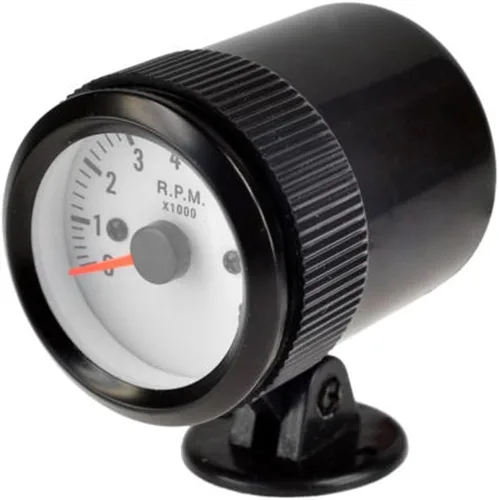 Etopars Coche Motor Vehículo Negro Cara 2 "2.047 in Puntero Tacómetro Tacómetro Medidor Medidor Luz LED Tacho Gauge