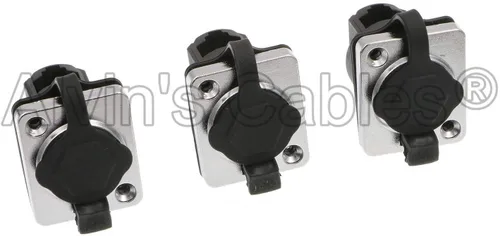 Miniatura 4 de Alvin's Cables 90 grados RJ45 interfaz impermeable zócalos conector IP65 Ethernet montaje en panel ángulo recto 3pcs RJ45 conector
