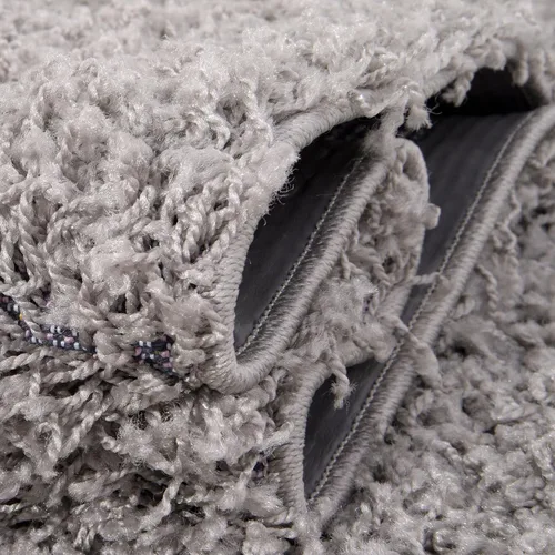 Miniatura 4 de Unique Loom Solid Shag Collection Alfombra de Área (5' 1" x 8' Ovalada, Gris Nube)
