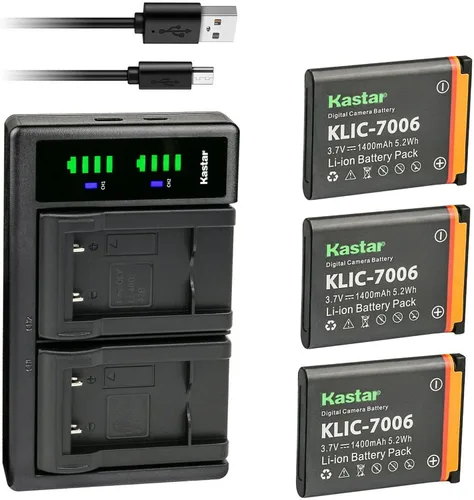 Miniatura 6 de Kastar KLIC-7006 LTD2 - Cargador de batería USB compatible con Kodak Easyshare M532, Easyshare M550, Easyshare M552, Easyshare M575, Easyshare M577