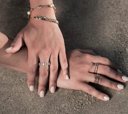 Miniatura 5 de Barzel - Pulseras de elefante chapado en oro de 18 quilates para mujer