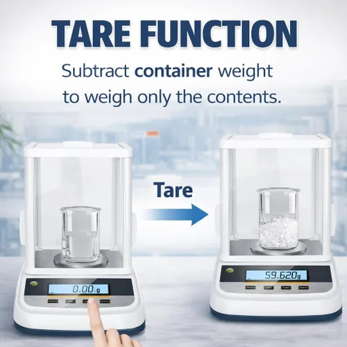 Miniatura 7 de Lab Analytical Balance - Báscula digital de precisión de 17.64 oz x 0.00 oz, con parabrisas e interfaz RS232, para laboratorios científicos