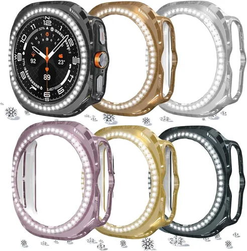 Miniatura 92 de DEALELE Paquete de 1 + 3 fundas y protector de pantalla compatible con Samsung Galaxy Watch FE / 5/4 de 1.575 pulgadas, funda protectora