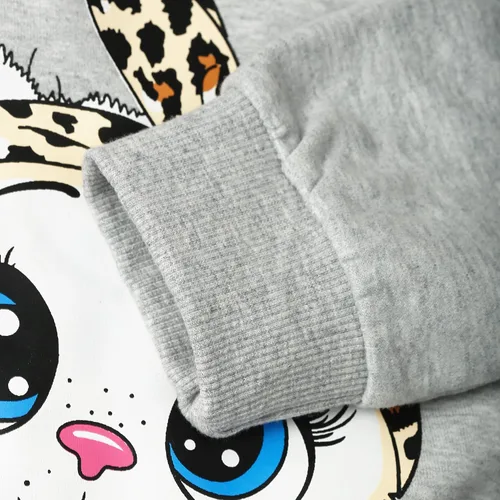 Miniatura 5 de Conjunto de 2 piezas de sudadera de manga con volantes y leggings para niñas de 2 a 10 años