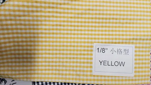Tela de AD, tela de poliéster de algodón a cuadros de 1/8 pulgadas, vendida por The Yard, en hilos continuos, 58 pulgadas de ancho, color amarillo