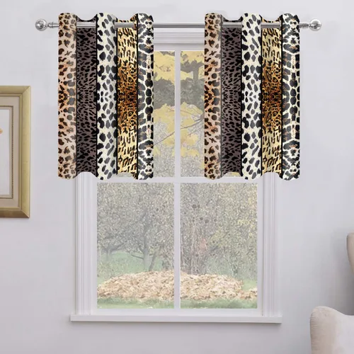 Miniatura 77 de Cortina opaca con estampado de animales salvajes, para oscurecer la habitación, con aislamiento térmico, con ojales para sala, comedor, dormitorio