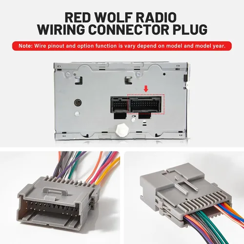Miniatura 4 de RED WOLF Arnés de cableado estéreo para automóvil para GMC Envoy Sierra 2002-2008, Chevy Silverado Impala con conector a tope de instalación