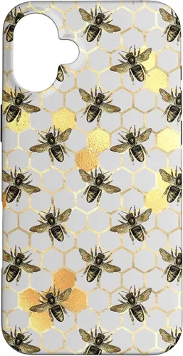 Miniatura 22 de iPhone 12 Pro Max Bumble Bee - Honeycomb Apicultor amarillo Abeja patrón caso
