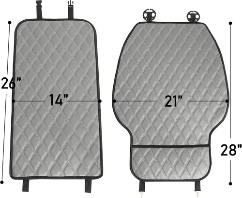 Miniatura 7 de FH Group Cojín de asiento de automóvil – Funda de asiento delantero individual de piel sintética con bolsillos delanteros, compatible con airbag