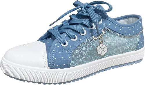 Miniatura 4 de Zapatillas de deporte de moda para mujer, zapatos de lona elegantes de verano para mujer, zapatillas de tenis de encaje, zapatos casuales de caña