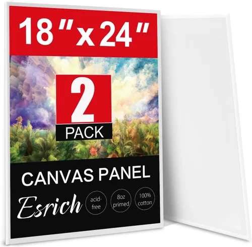 Miniatura 17 de ESRICH Lienzos para pintar de 8 x 10 pulgadas, paquete de 14 tableros de lienzo en blanco a granel, lienzo de algodón para pintura al óleo, acrílico