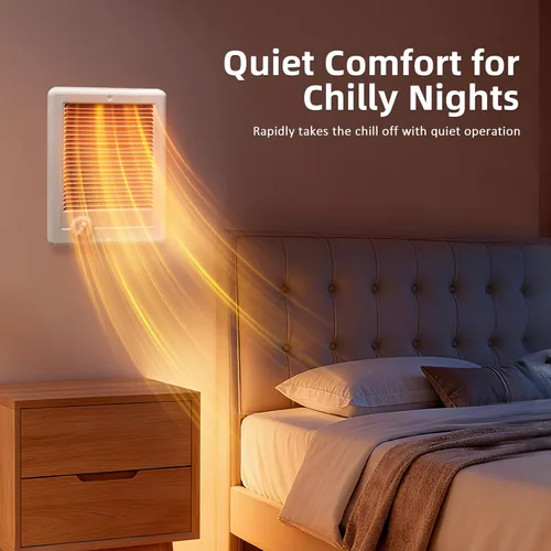 Miniatura 5 de Com-Pak - Calentador de pared eléctrico con termostato, alta capacidad 5120/3840 BTU, 240 voltios, 1500 vatios (modelo: CSC152TW, Parte: 67506)