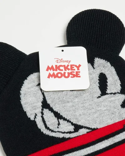 Miniatura 6 de Disney Conjunto de gorro de invierno de Mickey Mouse y 2 pares de guantes o guantes (edad 2-7)