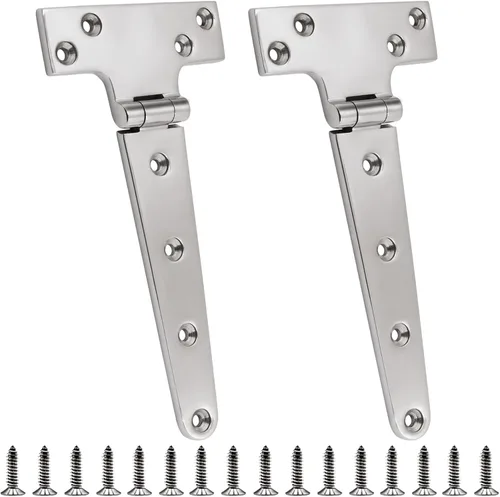 Miniatura 8 de Bisagras en T de Acero Inoxidable 316 de Grado Marino de 4 Pulgadas x 2 Pulgadas Bisagra Pesada para Escotilla de Barco (100 mm x 54 mm) Paquete