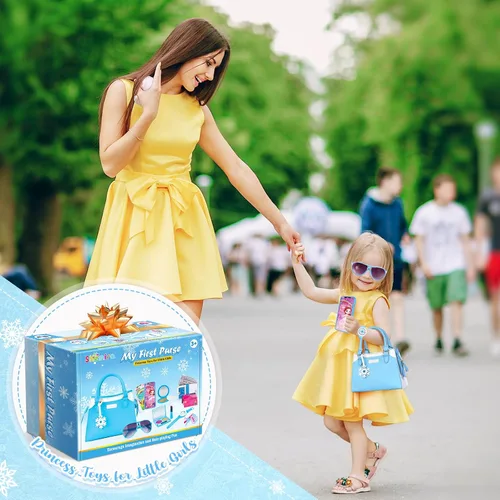 Miniatura 7 de Bolso de juego Shemira para niñas pequeñas, juguetes de princesa de simulación para niñas de 3, 4, 5, 6, 7, 8 años, regalo de Navidad y cumpleaños