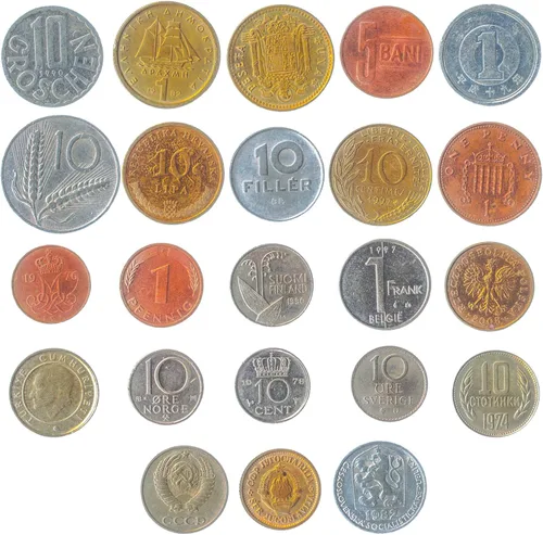 Miniatura 22 de LOTE de 28 Monedas Diferentes de la UE (Colección PRE-Euro) - Monedas Coleccionables, Monedas Antiguas para Álbum o Exhibición