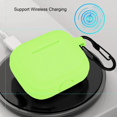Miniatura 3 de LEFXMOPHY Funda de repuesto verde para Apple Airpods 3 Gen / 3ª generación 2021, accesorio de silicona protectora para mujeres y hombres, brilla