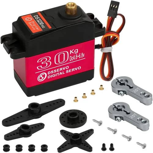 66.1 lbs Digital servo alto torque completo metal engranaje impermeable, adecuado para coche de control remoto modelo RC con un ángulo de control de