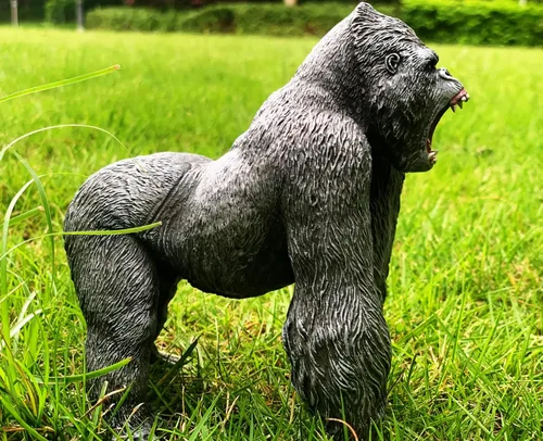Miniatura 5 de Gorilla Toys Figura de acción Rampage Gorilla Fight Mode Ape - Figuras sólidas de animales salvajes para juegos de rol, juguete para contar historias