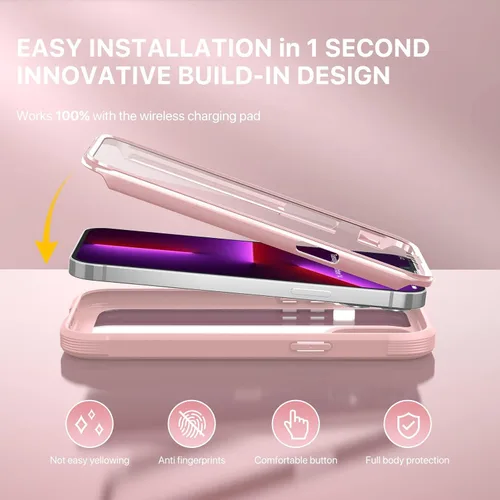 Miniatura 346 de Diaclara Funda diseñada para iPhone 16, mejorada [protección completa de la cámara], carcasa resistente de cuerpo completo con protector de pantalla