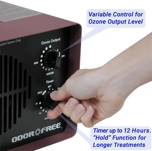 Miniatura 2 de OdorFree Suite 1500 Máquina de Ozono para Eliminación de Olores de Apartamentos Pequeños, Hoteles, Vehículos y Barcos - Generador de Ozono